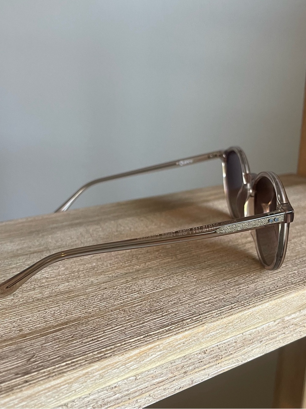 Quince Brixton Polarized Acetate Sunglasses Clear Taupe Brown Lenses Unisex Min - Picture 4 of 12